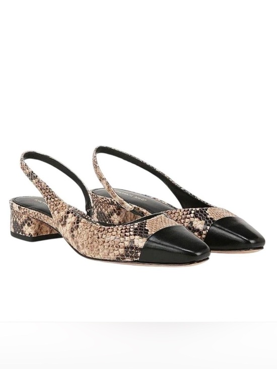 Veronica Beard Shoes - Veronica Beard Cecile Slingback Pumps – Latte Snakeskin Print – Women’s Size 7